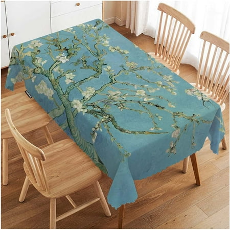 

RooRuns Paisley Floral Rectangular Tablecloth Retro Colorful Indian Style Boho Ethnic Flowers Washable Table Cloth Kitchen Dining Room Table Cover for Party Dinner Tablecloths