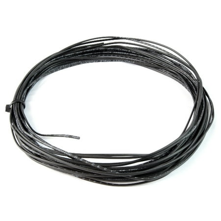 Alarm Wire 22 Gauge 100' 4 Conductor Solid Copper Cable Black UL