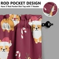 thumbnail image 5 of Dog Print Kitchen Curtains 36 Inch Short - 3 Panel Set, Cute Puppy & Floral Design, Rod Pocket Pet Lover Curtains 100% Polyester, Paw & Bone Pattern for Kitchen, Living Room, Bedroom, Easy Wash, 5 of 6