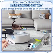 Interactive Cat Toy for Indoor Cats, Interactive Cat Toy with 2-Speed Remote Control,Remote Control Cat Toy, USB Rechargeable Automatic Cat Exercise Toys for Bored Indoor Adult Cats Kittens