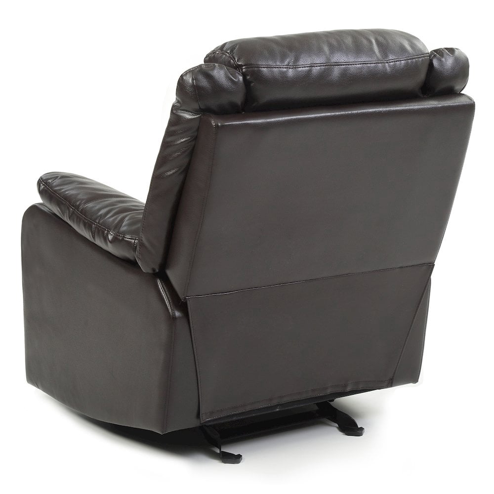 Glory Furniture Ward Rocker Recliner in Dark Brown Color