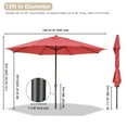 thumbnail image 2 of Yescom 13FT XL Large UV 30+ Aluminum Outdoor Patio Umbrella for Table Garden Deck Market Yard Restaurant Hotel Pool Red, 2 of 8