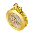 thumbnail image 5 of EEEkit Men's Retro Mechanical Skeleton Pocket Watch with Chain, Roman Numerals, Black/Gold, 5 of 7