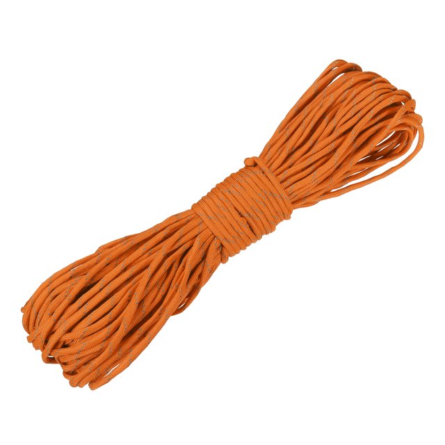 Uxcell Corde Paracorde Réfléchissante, Corde Paracorde Fluorescente pour Camping Randonnée Pêche Orange 98 Pieds