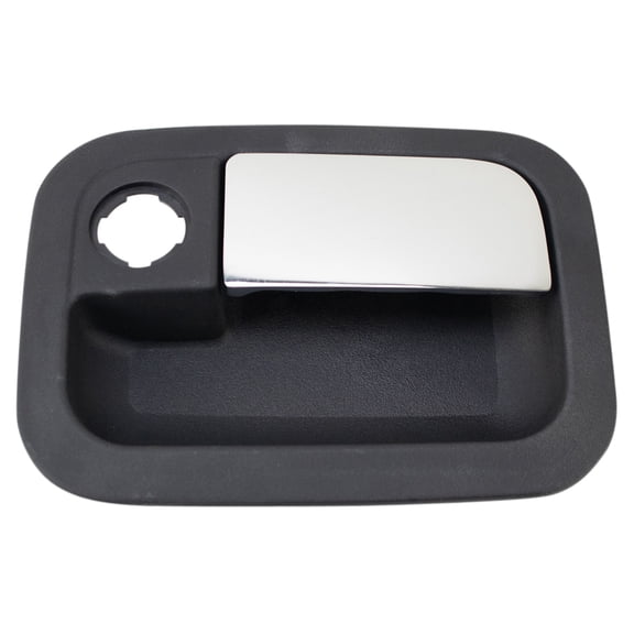 TRQ Front Exterior Metal Door Handle Chrome & Black Passenger Side for Kenworth DHA37793