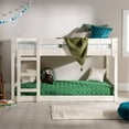 thumbnail image 6 of Pemberly Row Solid Wood Jr Twin Over Twin Mod Bunk Bed in White, 6 of 11