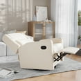 thumbnail image 3 of BizChair 3 in 1 Living Room/Bedroom/Nursery Swivel Recliner Rocker, Cream Upholstery, 3 of 16