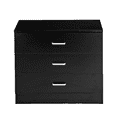 thumbnail image 5 of Tcbosik Modern Nightstand with 3 Drawers, 25.98" Wide Storage Chest Organizer for Bedroom/Home Office/Small Space, Black, 5 of 9