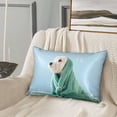 thumbnail image 6 of KLL Dog Wrapped in Towel Pattern Silk Pillowcase for Hair and Skin Standard Size 20"X 30" Soft Breathable Pillow Covers for Sleeping, 6 of 7