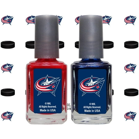 Columbus Blue Jackets 2-Pack Nail Polish with Nail Decal - No Size