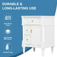 thumbnail image 5 of Euroco 24 Inch Bathroom Vanity with Sink, White Freestanding Bathroom Cabinet with Flip Drawer, Adjustable Shelf, Solid Rubberwood Frame, MDF Panels & Metal Handles, 5 of 9