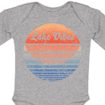 thumbnail image 4 of Inktastic Lake Vibes Distressed Retro Sunset Boys or Girls Long Sleeve Baby Bodysuit, 4 of 5
