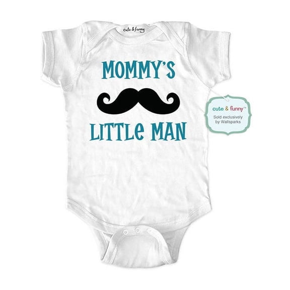 Mommy's Little man - wallsparks cute & funny Brand - baby one piece bodysuit - Great baby shower gift!