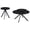 Black - 2-Piece, variant on Briggs 2-piece Round Coffee and End Table Set Black