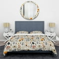 thumbnail image 3 of DESIGN ART Designart "White Scandinavian Elegant Florals II" Yellow Cottage Bedding Set With Shams King, 3 of 5