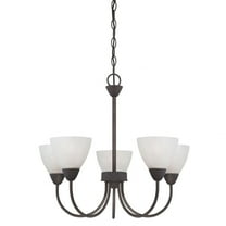 190006763-Thomas Lighting-Tia - Five Light Chandelier-Painted Bronze Finish    -Traditional Installation