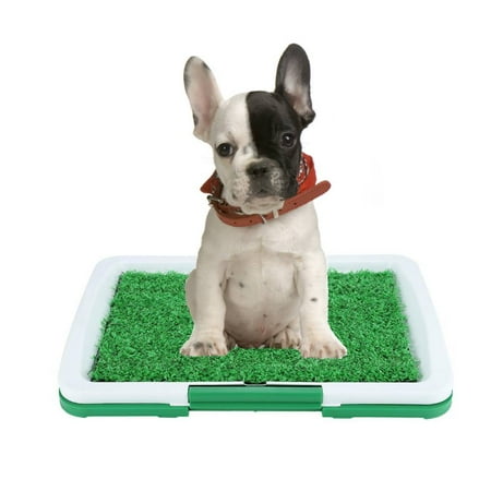 Ymiko Pet Potty Grass Double Layers Pet Potty Patch with Tray For Dog Cat, Pet Indoor Toilet Pee Training, Puppy Potty