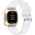 thumbnail image 2 of Bands Compatible with Fitbit Versa 3/Fitbit Sense Band, Soft Silicon Sport Wristband Strap(Silver), 2 of 5