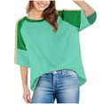 thumbnail image 1 of Plebaso T-Shirts Oversize pour Femmes Manches Courtes d'Été Décontracté Col Rond Ample, 1 of 7