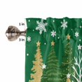thumbnail image 5 of Green Christmas Tree Kitchen Valances for Windows 54x18 Inch Kitchen Curtains Valances Rod Pocket Golden Xmas Tree Snowflake Winter Bathroom Window Valances for Window Treatment Decor, 5 of 6