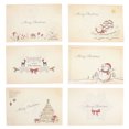 thumbnail image 1 of 6Pcs Tarjetas de papel de felicitación Sobre estilo retro Tarjetas de bendición Regalos de Navidad, 1 of 7