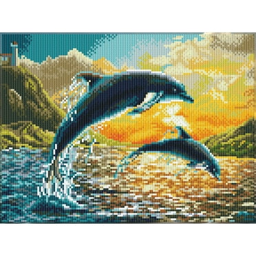 DIAMOND DOTZ® Dolphin Sunset Special Edition Diamond Painting Kit