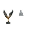 thumbnail image 1 of Estatua de la casa,Estatua de ala hecha a mano,artesanía de resina para cafetería,Estatua de mono,Estatua de Buda Mono para Interiores y Exteriores Budista,Figuras en miniatura meditando para, 1 of 8