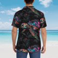 thumbnail image 4 of Pofeuu Colorful Plant Turtle A Print Hawaiian Shirt for Men Sleeves Casual Button Down Summer Beach Dress Shirts T-Shirts,X-Large, 4 of 7