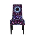 thumbnail image 2 of Kaleidoscope Flower Dining Chair Slipcovers Chair Protectors Seat Covers For Dining Room Hotel Kitchen Purple, 2 of 8