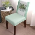 thumbnail image 2 of Dining Chair Covers Set of 6 Eucalyptus Leaf Bottle Watercolor Floral Plant Green Stripes Stretch Parsons Chair Slipcovers Removable Washable Chair Cover Protector for Kitchen Dining Room Hotel, 2 of 5