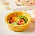 thumbnail image 2 of Qeeadeea Small Round Baking Dish Set Of 2, Colorful Ceramic Pie Pan, Round Ceramic Pie Plate-yellow-15cmx15cmx5cm, 400ml, 2 of 7