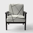 thumbnail image 3 of Designart "Minimalist Black And White IV" Upholstered Transitional Accent Chair - Arm Chair, 3 of 5