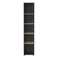 thumbnail image 6 of Tvilum Sign Open Narrow 5 Shelf Bookcase for Adults, Matte Grey/Jackson Hickory, 6 of 15