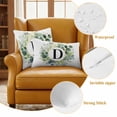 thumbnail image 6 of Letter D Outdoor Pillow Covers Pack of 2 Alphabet Green Eucalyptus Leaves Plant Simple Waterproof Throw Pillow Covers Decorative Cushion Cases for Patio Garden Tent Balcony Couch 20x20 inch, 6 of 9