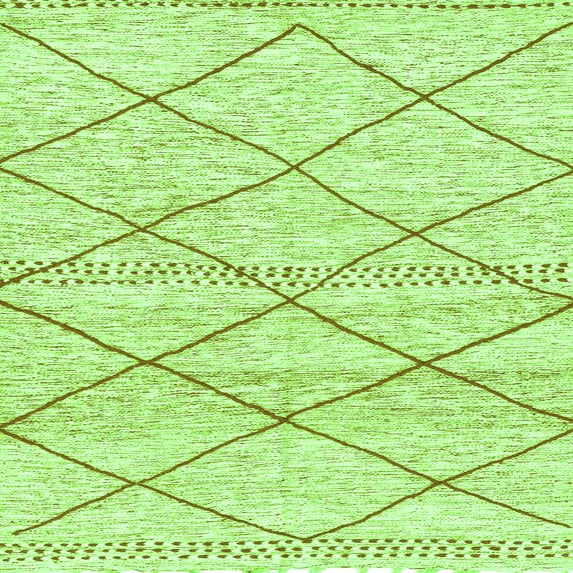 Ahgly Company Indoor Square Solid Green Modern Area Rugs, 4' Square