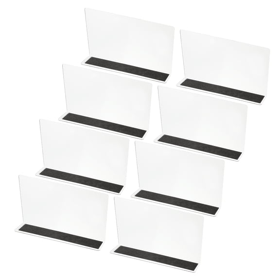 Uxcell 8 Pack Shelf Dividers for Closet Organization, 7.9x1.6x4.8" Acrylic Magnetic Closets Separator Kitchen Cabinet Shelves Under Bed Blocker for Bedroom Kitchen Office, Clear