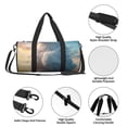 thumbnail image 4 of Honeii Cute Cloud Cat Print Duffle Bag and Adjustable Strap,Foldable Travel Duffel Bags for Men Women,Waterproof Duffel Bags, 4 of 6
