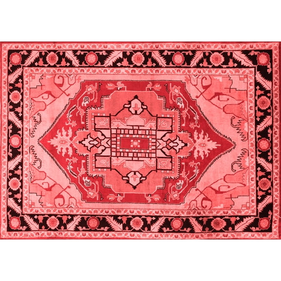Ahgly Company Indoor Rectangle Persian Red Traditional Area Rugs, 5' x 7'