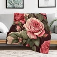 thumbnail image 5 of Vintage Elegant Popular Rose Floral Blanket Vintage Floral with Victorian Bouquet of Flowers on Garden Roses Plush Throw Fleece Blanket 50"x60" Blanket Super Soft Cozy Couch Sofa Throw Blanket, 5 of 6