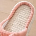 thumbnail image 5 of FAMTKT Men's And Women's Couple Shoes Flat Plushes Non-slip Home Shoes Linen Comfortable Platforms Slippers, Womens House Slippers, 5 of 6