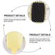 thumbnail image 3 of Peine con cojín de aire, peine de masaje con bolsa de aire, bonito peine de masaje de meridianos para peinar el cabello liso de plástico, 3 of 5