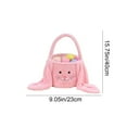 thumbnail image 3 of Easter Bunny Basket for Kids，Easter Buckets with Long Plush Ear，Easter Tote Bags for Candy Gifts Storage, 3 of 6