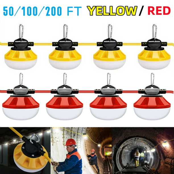 9527 Product 50FT 5 Lights Construction Lights String, Super Bright