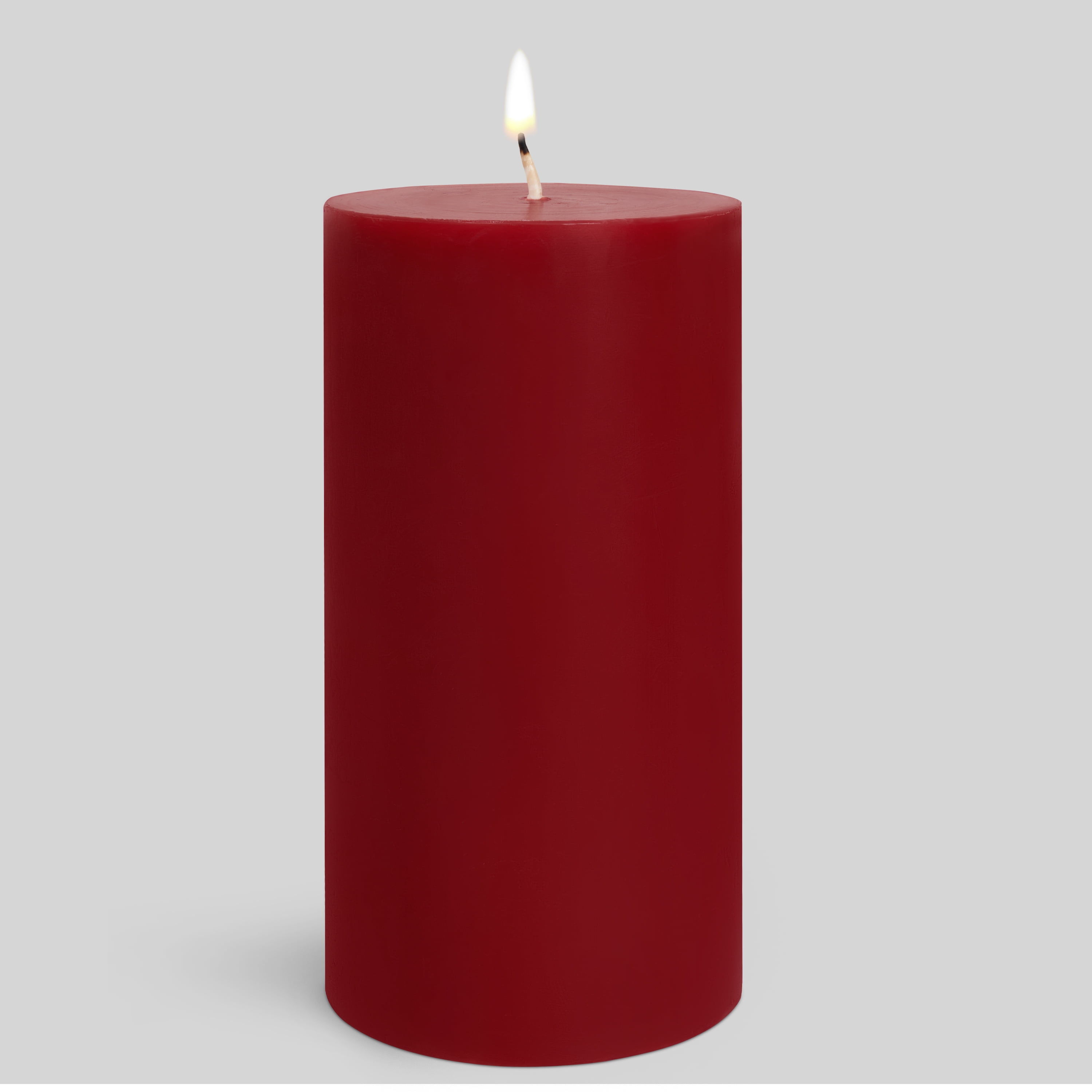 Mainstays Unscented Decorative Pillar Candle, Red, 3 in x 6 in
