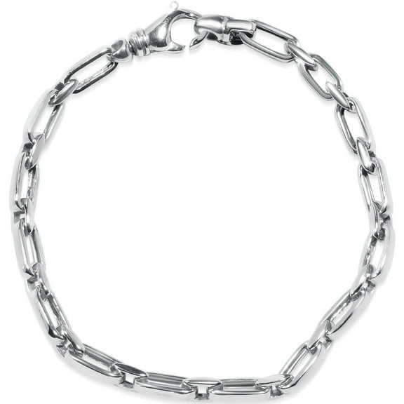Pompeii Men's Round & Square Link 14k Gold (16gram) or Platinum (26gram) 5mm Bracelet 8.5"