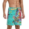 thumbnail image 2 of Gaeub Cartoon Map Of Europe Printed Men's Short Pajama Pants, Lightweight Lounge & Sleep Bottoms Keep You Cool - X-Large, 2 of 9