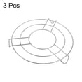 thumbnail image 3 of Uxcell 3pcs Round Cooking Rack 9.4" Dia Stainless Steel 1.2" Tall for Cooking, Silver, 3 of 6