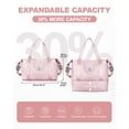 thumbnail image 4 of Bolsa de viaje plegable grande impermeable para mujer, rosa, 4 of 9