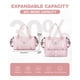 thumbnail image 4 of Bolsa de viaje plegable grande impermeable para mujer, rosa, 4 of 9