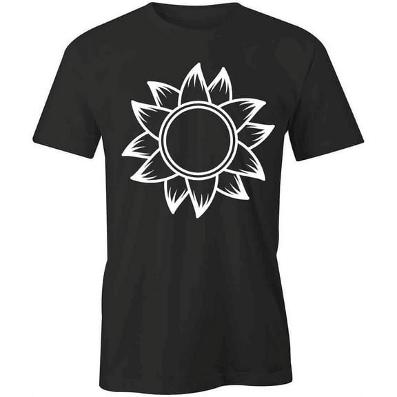 Sunflower T-Shirt | Pretty Flower Black Tee Gift